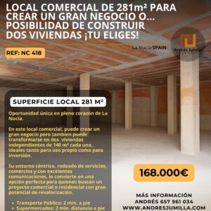 Local Comercial en La Nucía. NC418